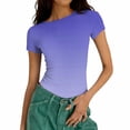 thumbnail image 6 of RQYYD Womens Boat Neck Short Sleeve Shirts Summer Crop Tops Basic Going Out Tee Fashion Y2K Outfits, 6 of 6