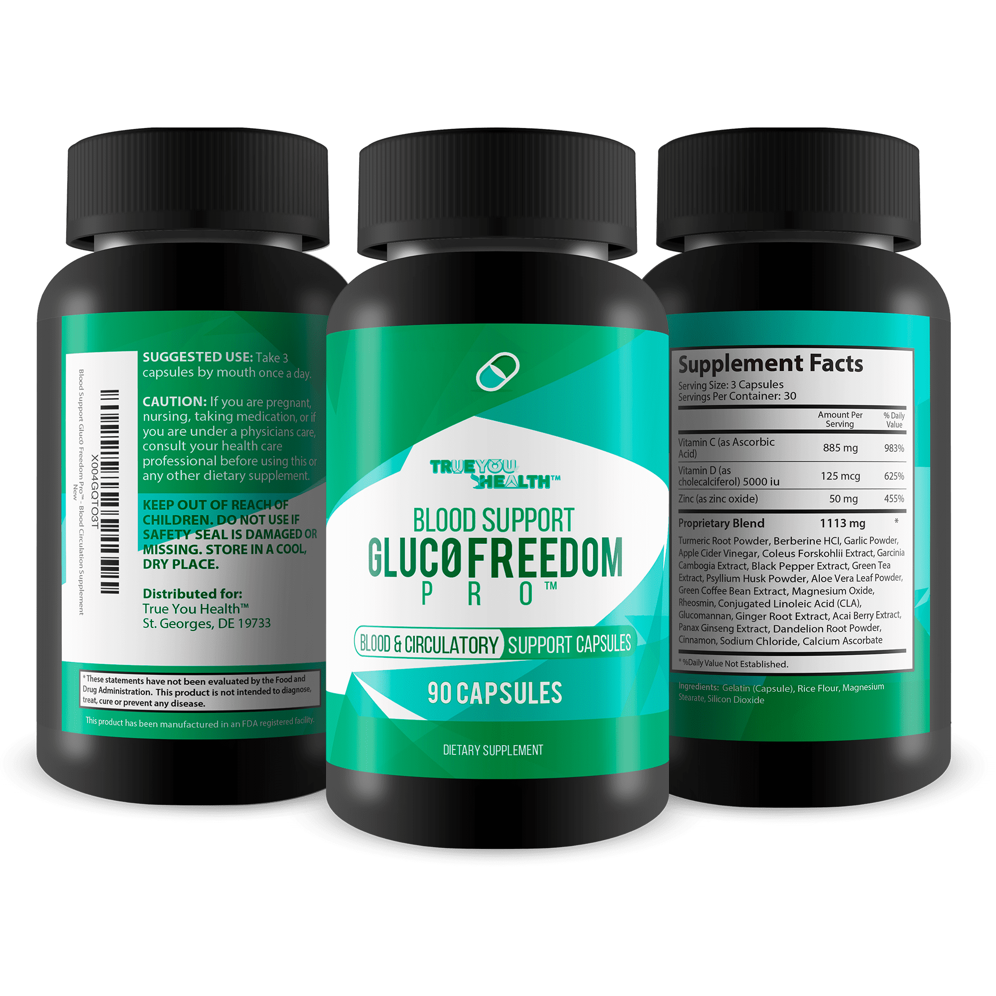 Blood Support Gluc0 Freedom Pro - Our Best Blood Health Capsules - Blood Health Blood Balance Supplement - Blood Health Supplements - Blood Boost Blood Flow Supplement - Blood Circulation Supplement