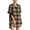 Camel, variant on Women's Button Up Plaid Long Sleeve Shirt Dress 100% Polyester Fabric Classic Casual Fit Easy Care Versatile Everyday