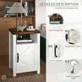 thumbnail image 6 of Oneinmil 4-Piece Modern Farmhouse Furniture Set, Rustic Brown TV Stand for TVs up to 65-Inch, Two End Table with Charging Stake and USB Port, Farmhouse Coffee Table for Living Room, Family Room, 6 of 9