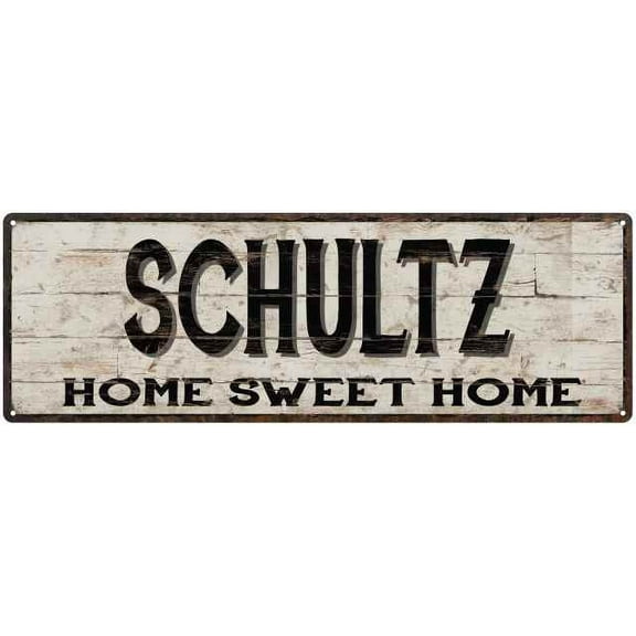 SCHULTZ Rustic Home Sweet Home Sign Gift 8x24 Metal Decor 108240084261