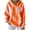 Orange(Style 375), variant on NuoCaiYun Women'S Sweatshirt, Ladies Fashionable Casual Printed Solid Color Long Sleeve Pocket Hooded Groove Stripe Top Hoodies