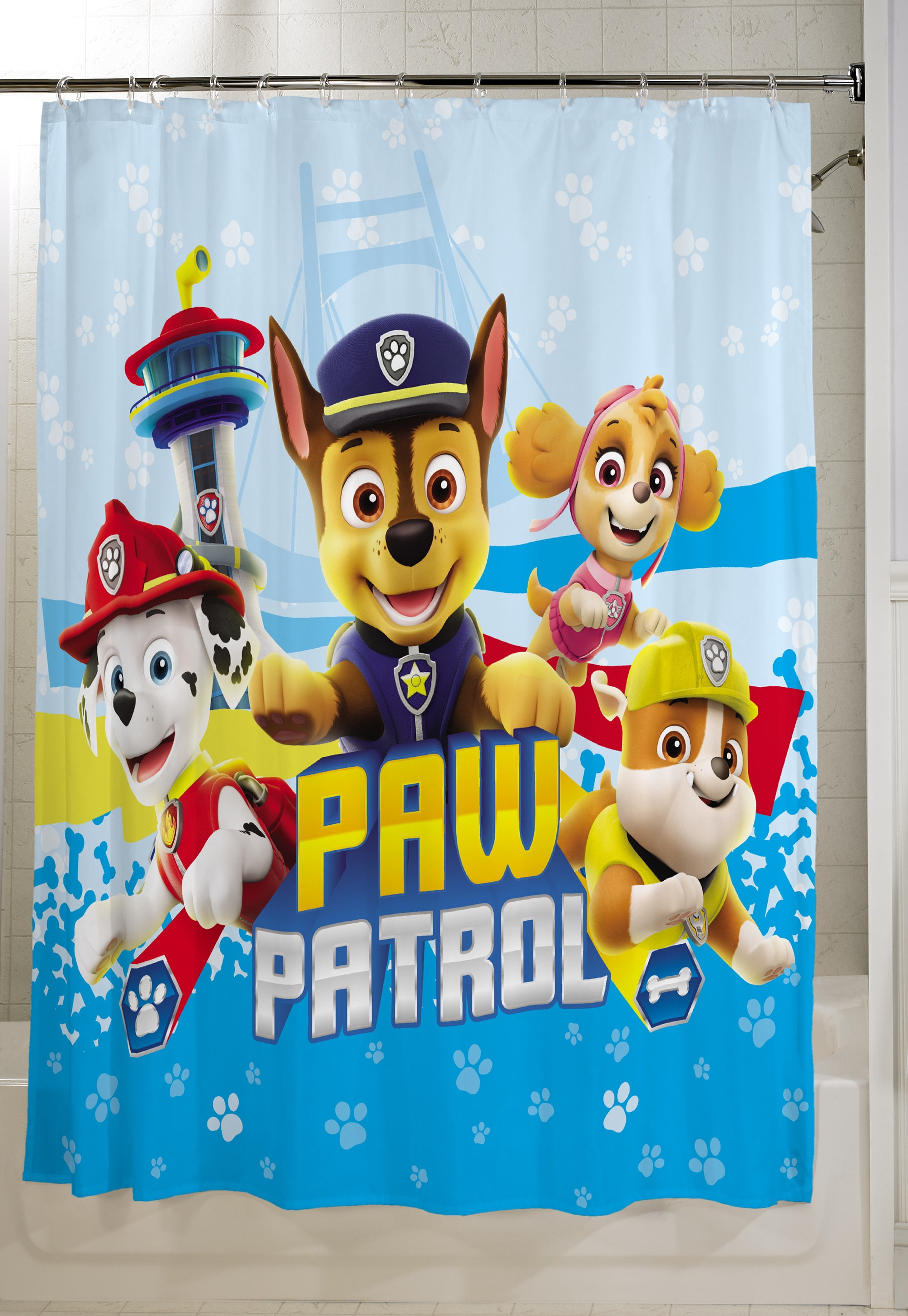 Nickelodeon Paw Patrol Rescue Crew Fabric Shower Curtain
