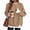 Camel, variant on Women's Ribbed Cutout Patchwork Pullover, 50% Viscose 28% Polyester 22% Polyamide Oversized Crew Neck Sweater with Layered Long Sleeves