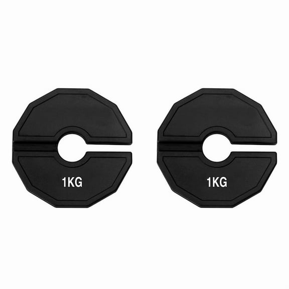 New Arrivals 2X Gym Micro-Plates Dumbbell Fractional Weight Plate Rubber Plates Add-on Change Black 1kg