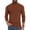 Brown(Solid), variant on YODETEY Men’s Fitted Turtleneck Long Sleeve Shirt, Lightweight Basis Pullover Sweatshirts Tops,Big And Tall Gray,Size M