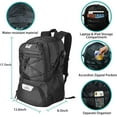 thumbnail image 6 of WOLT Basketball Backpack for Man with Ventilated Shoe & Ball Compartments, 34L Basketball Bag Black, 6 of 8