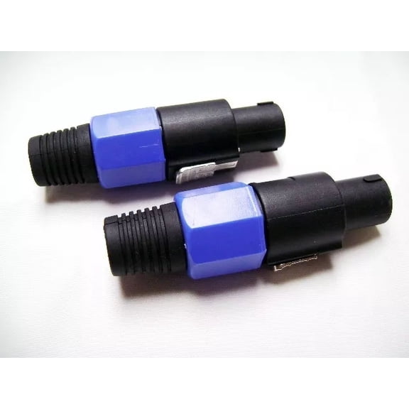 (2) Two NL4 Male SpeakON Connector   Relief Bushing