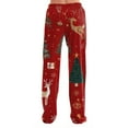 thumbnail image 4 of Women's Casual Fashion Christmas Pajama Pants, Long Sleepwear Trousers for Sports and Home Use, Comfortable and Soft Material for Nightwear and Lounging,Vermilion,XL, 4 of 6