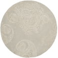thumbnail image 2 of SAFAVIEH Bella Laurel Floral Paisley Wool Area Rug, Silver/Beige, 5' x 5' Round, 2 of 6