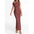 thumbnail image 5 of PRETTYGARDEN Womens Floral One Shoulder Maxi Dress Summer Spring Bodycon Ruched Side Slit Elegant Cocktail Party Dresses, 5 of 10
