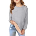 thumbnail image 2 of UACY Boys Girls Fleece Lined Sweatshirt Kids Crewneck Warm Sherpa Pullover Sweater Sweatshirts Fall Winter Clothes (Light Ashy, 7-8 Years), 2 of 7