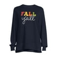 thumbnail image 2 of Positivitees Women's Fall Graphic Tee, Long Sleeve T-Shirt Fall Y'all, Sizes S-3XL, 2 of 5