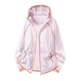 thumbnail image 3 of Zivyakyro Lightweight Mens Rain Jacket Long Sleeve Windbreaker Sport Quick Dry Jacket Loose Hooded Solid Zip up Pink XS, 3 of 7
