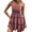 Red, variant on Womens 2024 Summer Floral Mini Dress Boho Flowy Skater Dresses Short Sleeveless Ruffle Spaghetti Strap Dress
