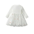 thumbnail image 2 of Infant Baby Girl Dress Tulle Sundress Floral Print Toddler Baby Girl Princess Dress White 3-6 Months, 2 of 6