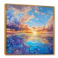 thumbnail image 2 of Designart "Vibrant Teal Clouds Liquid Creativity" Clouds Floater Framed Canvas Prints, 2 of 5