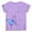 Butterflies Purple, variant on Lanbubble Girls Graphic T-Shirt Short Sleeve Tees with Unicorn Print Summer Casual Tops, Sizes 3-4