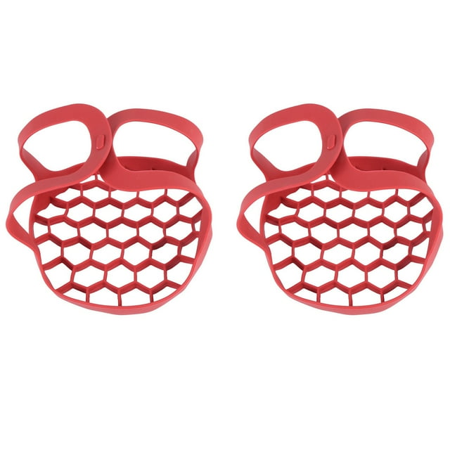 2X Silicone Sling Lifter Accessories Compatible with Instant Pot 6 Qt and 8 Qt, and Other Brand Pressure Cookers, Red,2 * cooker shelf,red