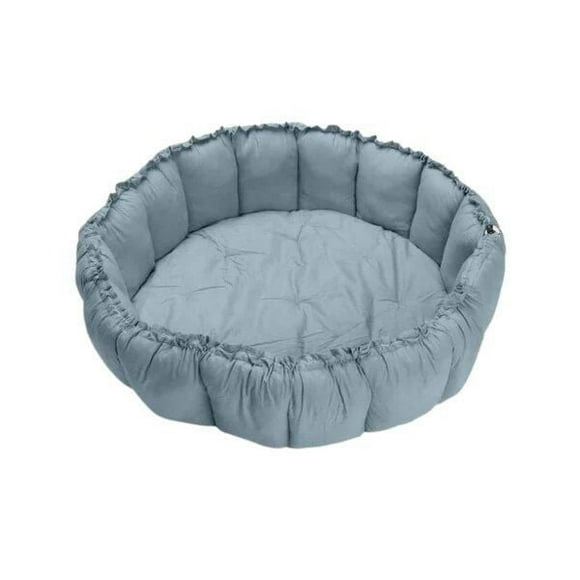 Play & Go - Bloom 3-in-1 Play Mat - Dusty Blue - Storage Bag & Lounging Crib - Soft Bumpers for Safety - Grows with Your Child - Lightweight with Carry Straps - 130 cm Diameter - Perfect for Tummy Tim