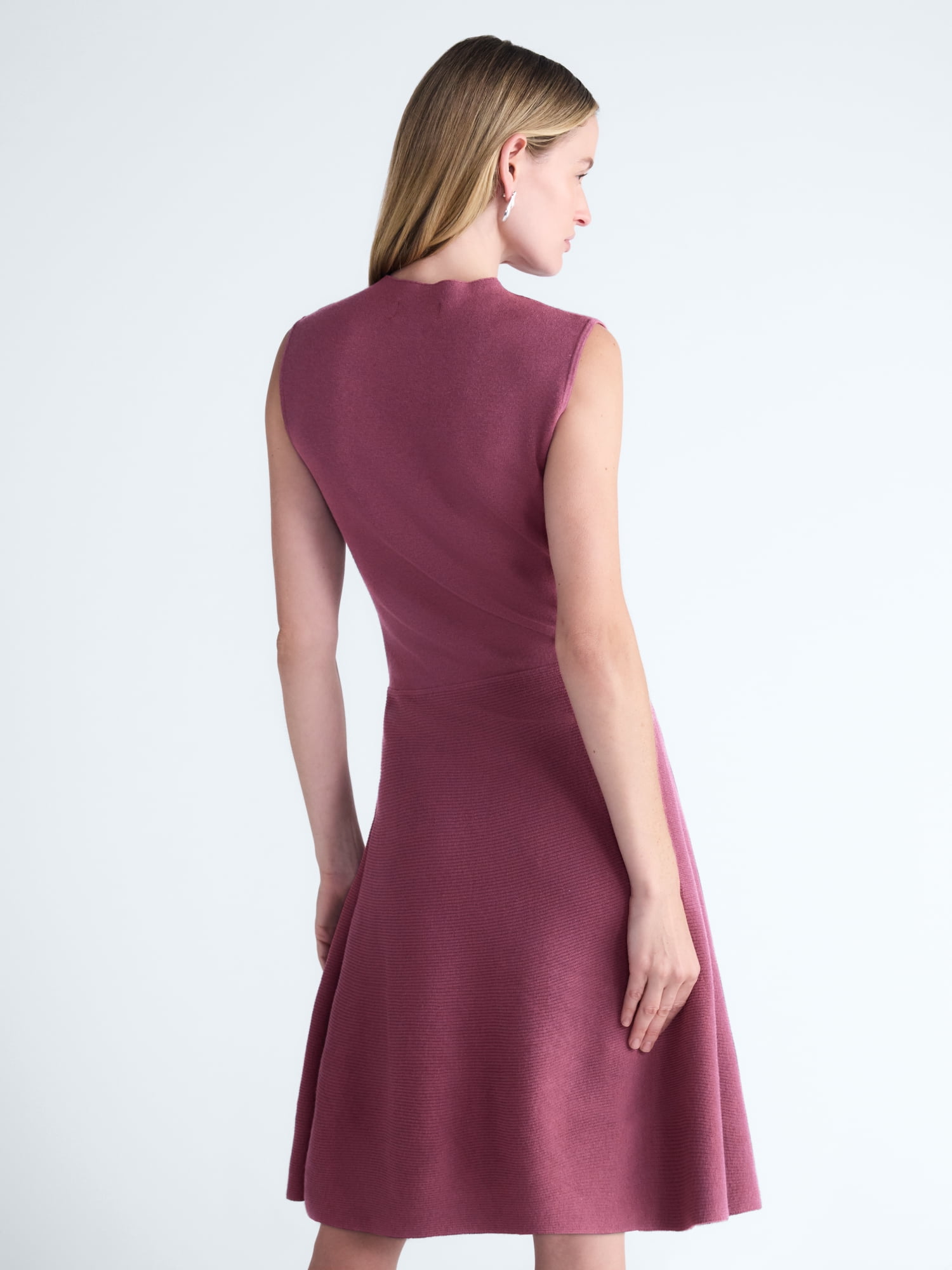 Scoop Women’s and Women's Sleeveless Mock Neck Mini Dress, Sizes XS-4X