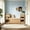 Brown, variant on AUU All-in-One Entryway Storage Bench with Cushion, Compartments, Drawers and Open Shelves for Hallway, Mudroom or Living Room