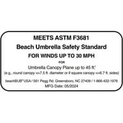 ALL-IN-ONE BEACH UMBRELLA SYSTEM. Includes ULTRA Base (compliant with the ASTM F3681-24 Beach Umbrella Safety Standard). (Deep Ocean Blue)