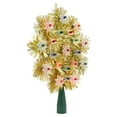 thumbnail image 3 of Northlight 8" Lighted Gold Retro Tinsel Snowflake Christmas Tree Topper - Multi Lights, 3 of 4