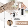 thumbnail image 4 of YYAo Large Sun Umbrella, Umbrella Canopy, 9 Feet Round Patio Umbrella with 18 Fiberglass Ribs-Tan, 4 of 7