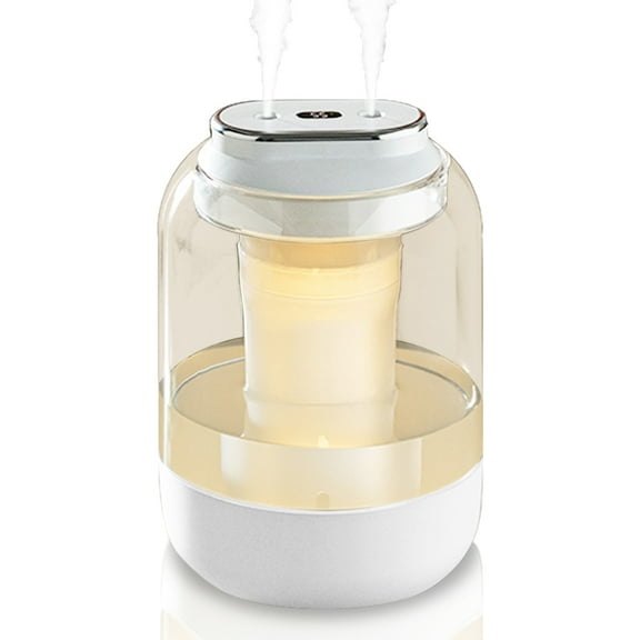 LHKLUK 2L Dual Spray Cool Mist Humidifier for Home Use, Digital Display, 3 Mist Modes, Quiet Portable Humidifier for Bedroom, Office, Nursery, Plants.
