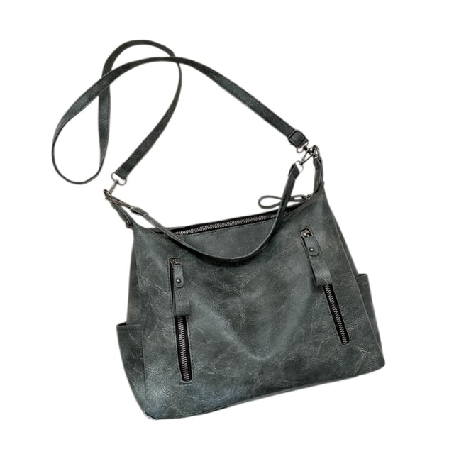 Women's Soft Leather Large Capacity Tote Bag, Commuting Crossbody Shoulder Multipurpose Handbag with Hidden Pocket