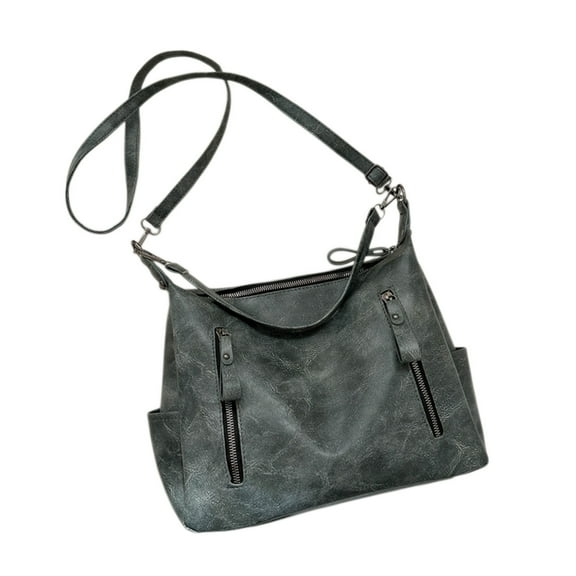 PILE Women's Large Capacity Soft Leather Tote Bag Commut Leisure Crossbody Shoulder Multipurpose Bag