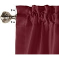 thumbnail image 5 of Valance for Windows Polyester Semi Sheer Valances for Living Room Bathroom Bedroom, Solid Color Wine Red Kitchen Window Valance Rod Pocket Valance Curtains 54x18 Inches, 5 of 5
