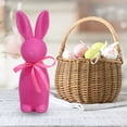 thumbnail image 3 of 1PC Easter Flocked Bunnies Figurine with Bow tie, Pastel Flocking Rabbit Tabletop Ornament for Easter Centerpieces for Spring Home Office Table Decor, Party Supplies Gifts for Friends, 3 of 9