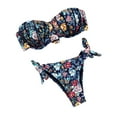 thumbnail image 6 of DOPI Fashion Women Sexy Floral Print Breast Pad Swimwear Split Bathing Swimsuit, 6 of 6