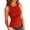 Red, variant on Womens Tank Tops High Neck Summer Tanks Cami Sleeveless Tops Basic Shirt Ribbed Racerback Blouses Red Medium