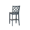 thumbnail image 4 of Linon Nico Sturdy Wood Lattice Back Counter Stool in Crisp Graphite Finish, 4 of 10