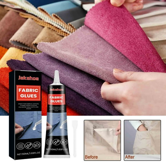 DPTALR Transparent Fabric Glue Washable Dry Bonding Fabric Clothes Denim Special Fabric Glue 50ml