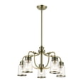 thumbnail image 2 of Livex Lighting Lawrenceville 5 Light Dinette Chandelier in Antique Brass, 2 of 14