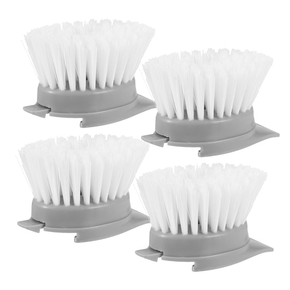 4-Pack Grey Pot Scrubber Brushes Replacement Set for Kitchen Cleaning 8x4.5x4 cm and Effective