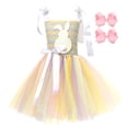 thumbnail image 1 of 2DXuixsh 2Pcs Girls Dresses Set Easter A Line Swing Flared Kneelength Dress Easter Bunny Dress Plush Rabbit Ears Girls Princess Dress Party Stage Performance Clothes Multicolour Size L, 1 of 6