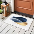 thumbnail image 4 of 2x3 Ft Entryway Area Rug, Navy Blue Yellow Art Kitchen Rug Runner Washable Floor Mat, Geometric Abstract Modern Art Non Slip Indoor Door Mat Throw Carpet for Bathroom Living Room Bedroom, 4 of 8