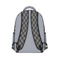 thumbnail image 3 of Gray and Black Checkered Pattern Backpack for School, Cute School Bag with Adjustable Shoulder Straps and Padded Back, 15.3"x11"x6.7", 3 of 5
