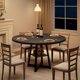 thumbnail image 2 of Industrial 47-pulgada round dining mesa set para 4-6 negra top con metal base para dining & sala de estar, 2 of 6