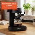 thumbnail image 3 of Electric Espresso Cappuccino Maker 4 Cup Capacity with Milk Frother Black Coffee Machine for Home Barista Experience, 3 of 4