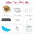 thumbnail image 2 of PetPivot Automatic Cat Litter Box Self-Cleaning with Safety Protection, Mat and Trash Bags Included, Brown, 2 of 10