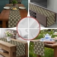 thumbnail image 6 of Burlap Table Runner 120 Inches Long, Classical Damask Non-Slip Kitchen Table Runners for Dining Room Everyday Use Party Table Decorations Retro Boho Vintage Black Gold Floral, 6 of 9