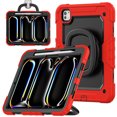 thumbnail image 2 of XYX pour Étui iPad Pro 11 Pouces 2024 (M4), Étui Rotative 360 Antichoc avec Support, Poignée, Bandoulière, Rouge, 2 of 7
