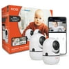 MobiCam 2 Pack HDX Smart Wi-Fi Pan & Tilt Baby Nursery Monitoring Camera, Free Smart App Compatible for iOS & Android