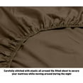 thumbnail image 3 of 600 Thread Count 100% Cotton Wrinkle Free Striped Sheet Set (Full, Brown), 3 of 3